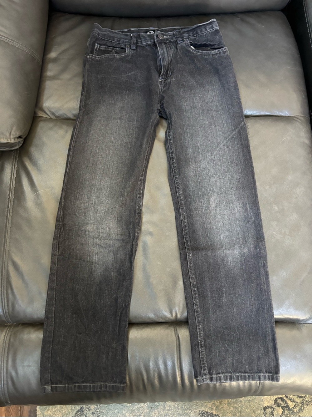 Girls Black Straight-Leg Jeans - Classic Everyday Denim